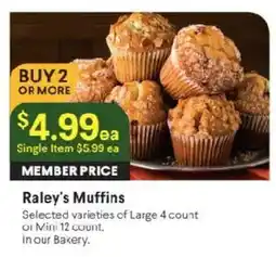 Raley's Raley's Muffins offer