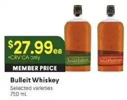 Raley's Bulleit Whiskey offer