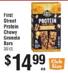 Smart & Final First Street Protein Chewy Granola Bars offer