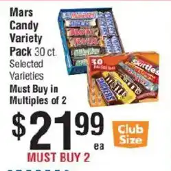 Smart & Final Mars Candy Variety Pack offer