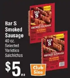 Smart & Final Bar S Smoked Sausage offer