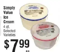 Smart & Final Simply Value Ice Cream offer