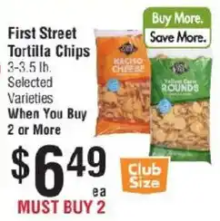 Smart & Final First Street Tortilla Chips offer