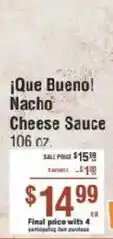 Smart & Final Que Bueno nacho cheese sauce offer