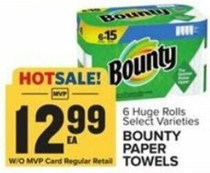 Food Lion Bounty Paper Towels offer