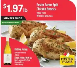 Raley's Foster Farms Split Chicken Breasts offer