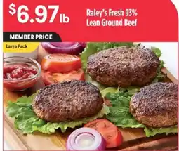 Raley's Raley's Fresh Lean Ground Beef offer