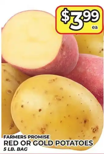 Farmers Promise red or gold potatoes