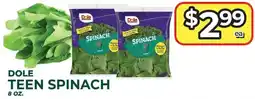 Price Cutter Dole teen spinach offer