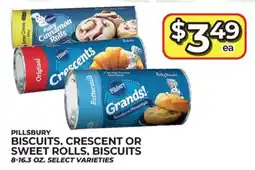Price Cutter Pillsbury biscuits, crescent or sweet rolls, biscuits offer