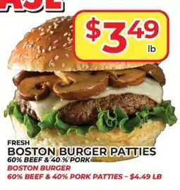 Price Cutter Fresh Boston Burger Patties offer