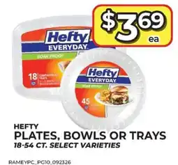 Price Cutter Hefty plates, bowls or trays offer