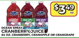 Price Cutter Ocean Spray cranberry juice offer