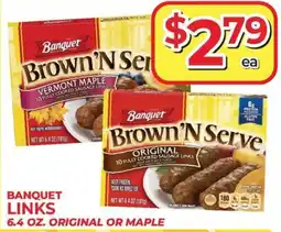 Price Cutter Banquet Brown'n Serve Links offer