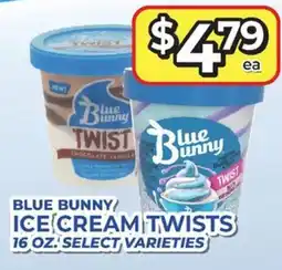 Price Cutter Blue Bunny ice cream twists offer