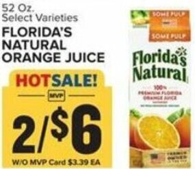 Food Lion Florida's Natural Orange Juice offer