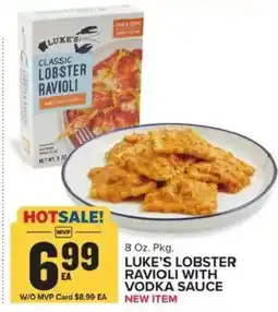 Food Lion Luke's lobster ravioli with vodka sauce offer
