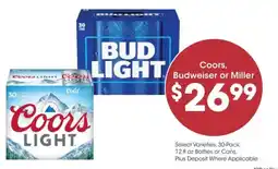 Fred Meyer Coors, Budweiser or Miller offer