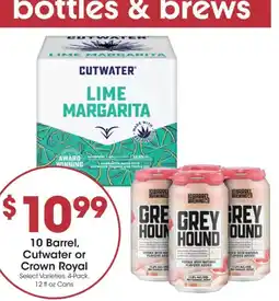 Fred Meyer 10 Barrel, Cutwater or Crown Royal offer