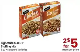 Safeway Signature Select Stuffing Mix offer