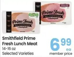 Safeway Smithfield Prime Fresh Lunch Meat offer