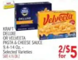 Ingles Markets Kraft deluxe or velveeta pasta & cheese sauce offer