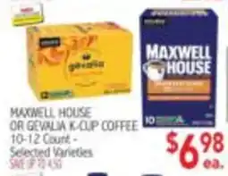Ingles Markets Maxwell House or Gevalia K-Cup Coffee offer