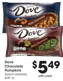Fred Meyer Dove Chocolate Pumpkins offer