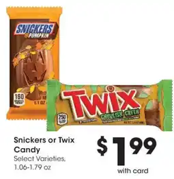 Fred Meyer Snickers or Twix Candy offer