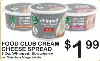 Food Club cream cheese spread