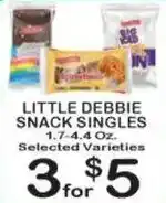 Foodland Little Debbie Snack Singles offer