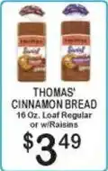 Foodland Thomas' cinnamon bread offer