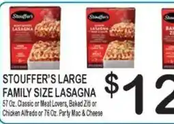 Foodland Stouffer's large family size lasagna offer