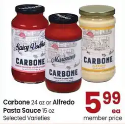 Safeway Carbone pasta sauce offer
