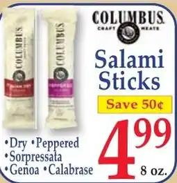 DeMoulas Market Basket Columbus Salami Sticks offer