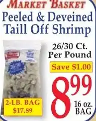 DeMoulas Market Basket Market Basket peeled & deveined taill off shrimp offer