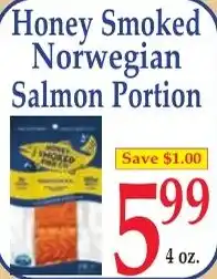DeMoulas Market Basket Honey Smoked Norwegian Salmon Portion offer