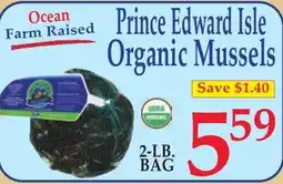 DeMoulas Market Basket Ocean Farm Raised Prince Edward Isle Organic Mussels offer