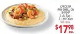 Ingles Markets Carolina raw shell on shrimp offer