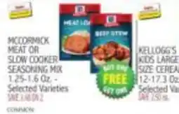 Ingles Markets McCormick meat or slow cooker seasoning mix offer