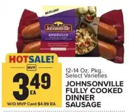 Food Lion Johnsonville fully cooked dinner sausage offer
