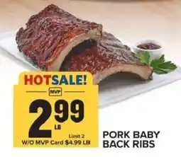 Food Lion Mvp pork baby back ribs offer