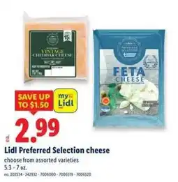 Lidl Lidl Preferred Selection cheese offer