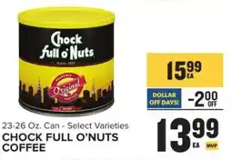 Food Lion Chock Full O'Nuts Coffee offer
