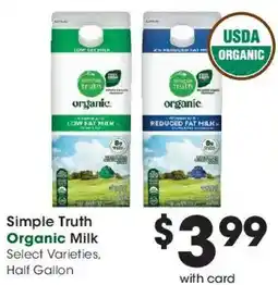 Fred Meyer Simple Truth Organic Milk offer