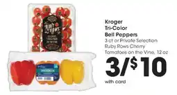 Fred Meyer Kroger tri-color bell peppers offer