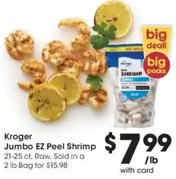 Fred Meyer Kroger Jumbo EZ Peel Shrimp offer