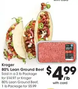 Fred Meyer Kroger 80% Lean Ground Beef offer