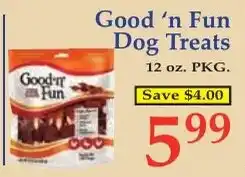 DeMoulas Market Basket Good 'n Fun Dog Treats offer