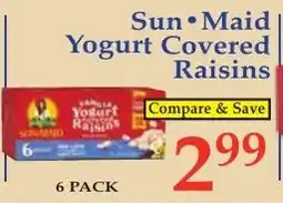 DeMoulas Market Basket Sun Maid Yogurt Covered Raisins offer